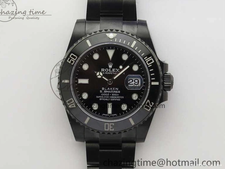 AAA Replica Watches Blaken Edition V6F WrinkleFree 1:1 Best Date W Submariner A 904L 2879 PVD 0121